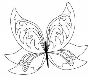 Раскраски Раскраска Бабочка цветок бабочки детские