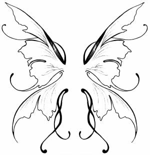 Крылья бабочки рисунок шаблон