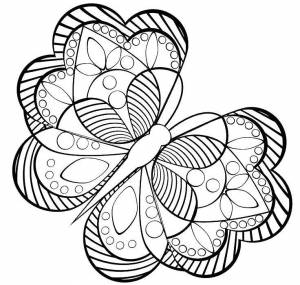 Раскраски Раскраска Бабочка с расписными крыльями бабочки
