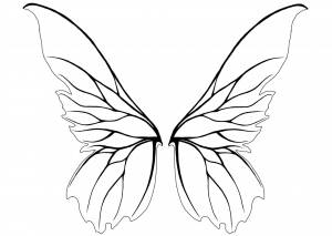Крылья бабочки рисунок боком