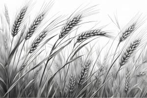 Поле пшеницы раскраска качество для печати черно-белое качество плаката