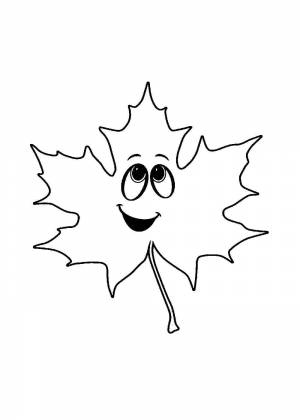 Раскраски кленовых листьев