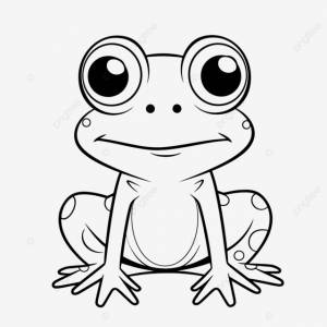 рисунок раскраска маленькая лягушка с большими глазами набросок эскиза вектор PNG , рисунок лягушки, рисунок крыла, рисунок глаз PNG картинки и пнг рисунок для й загрузки