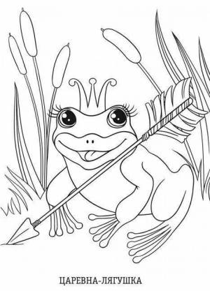 Царевна лягушка детский рисунок карандашом