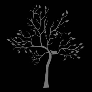 Трафарет Дерево с гнездом