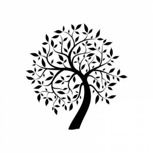 Шаблоны и трафарет деревьев для вырезания из бумаги