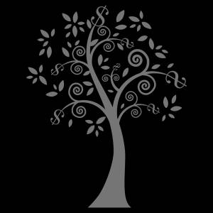 Трафарет Денежное дерево