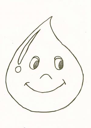 Раскраска капелька для детей