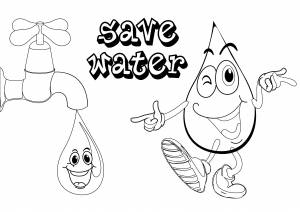 Раскраска капелька воды