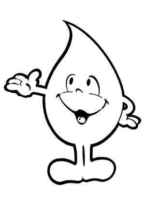 Раскраска капелька природа