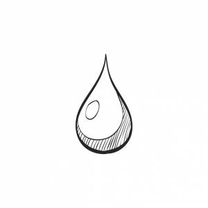 Ручной рисунок значок капли воды