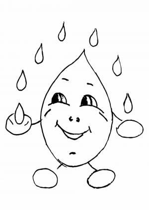 Раскраски Капелька воды для детей