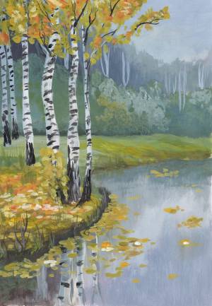 Осенний пейзаж в стиле Академический рисунок, графика, живопись