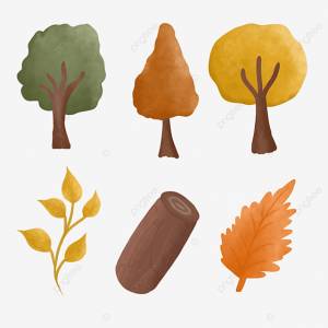 коллекции красивых осенних наклеек для печати PNG , Осенний лес, Осенние листья, осенью дерево PNG картинки и пнг PSD рисунок для й загрузки