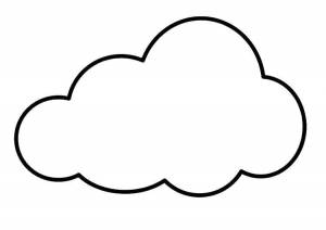 Раскраски Раскраска Пушистое облако Контур облака