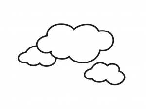 Раскраски Раскраска Пушистый облака Контур облака