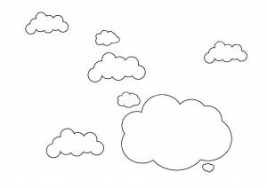 Раскраски Раскраска Облачное небо Контур облака
