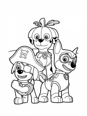 Раскраски Щенячий патруль   в формате