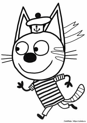 Раскраска Коржик спешит на улицу