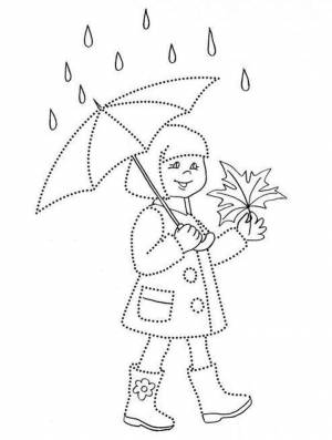 Раскраска Дождь