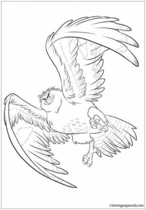 Maui Becomes A Bird Coloring Page