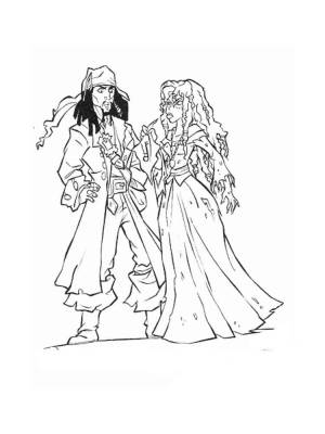 Раскраски Джек Воробей