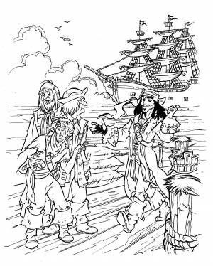 Раскраска Джек Воробей