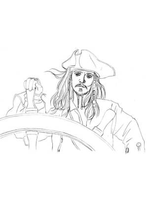 Раскраски Джек Воробей