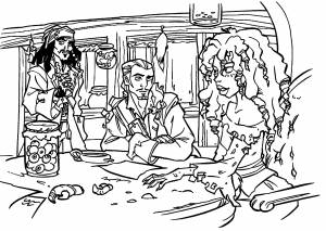 Раскраски Раскраска Джек воробей Пират, Раскраска Пираты Пират