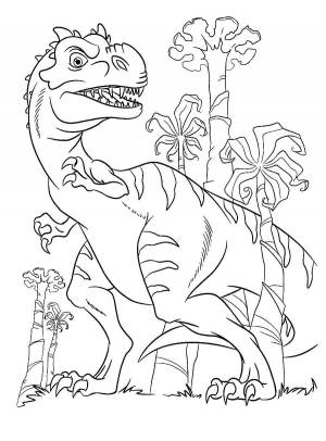 Раскраски тираннозавр, Раскраска Тираннозавр рекс динозавр