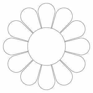 Раскраски ромашка, Раскраска Ромашка Контуры цветов