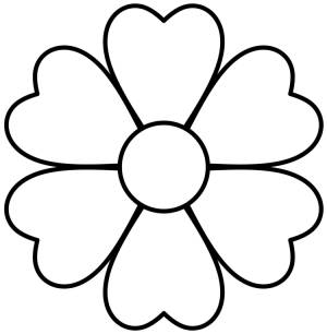 Цветок ромашка трафарет