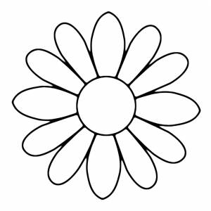 Шаблон для вырезания «Ромашка из бумаги»