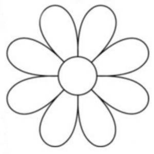 Шаблон ромашки для вырезания