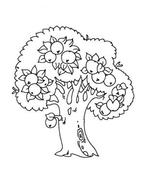 Раскраски Яблоня