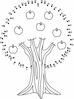Раскраска Яблоня