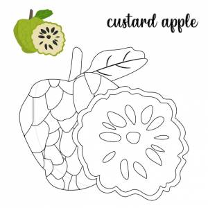 Раскраска, раскраска заварной крем яблоко