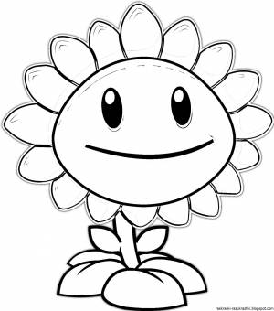 Раскраски растения против зомби кувшинка