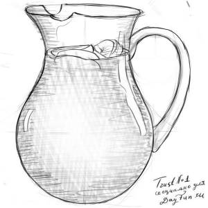 Как нарисовать кувшин карандашом поэтапно 6