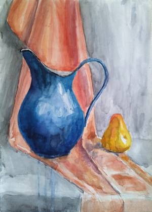 Картина Бабушкин синий кувшин