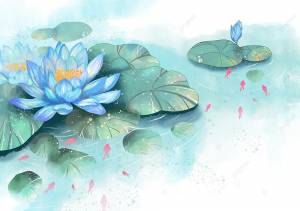 Голубые кувшинки Акварельные обои, Синий лотос, лотос, Кувшинка фон картинки и Фото для й загрузки