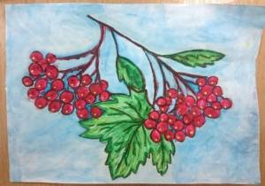 Калина рисунок детский