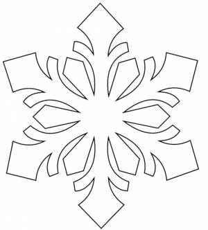 Раскраска снежинка вытынанка