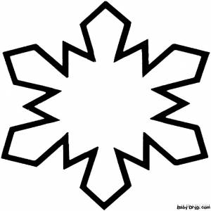 Раскраска Снежинка простая
