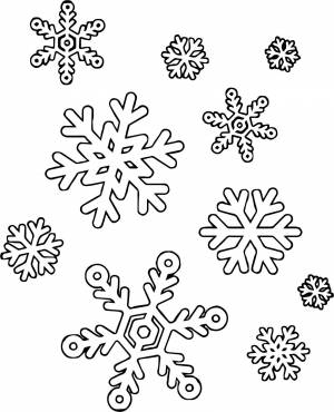 Раскраска фон снежинки