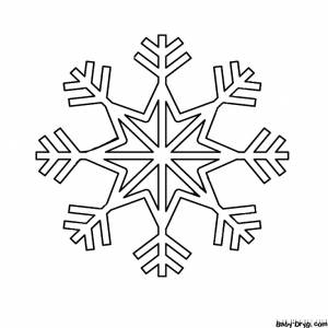 Раскраска Снежинка для раскрашивания