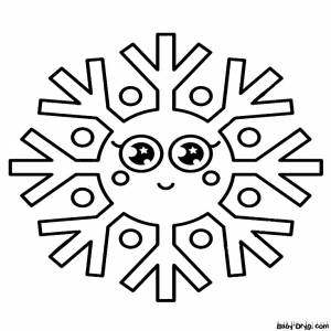 Раскраска Милая снежинка