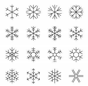 Рисунок карандашом снежинка легкий