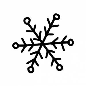 Ручной рисунок каракули снежинка иллюстрация векторная снежинка простой рисунок
