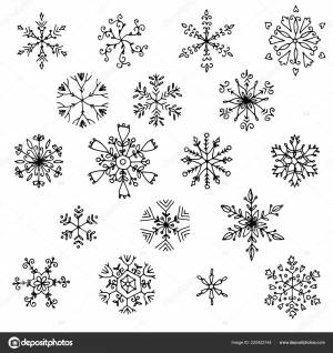 Снежинка рисунок карандашом